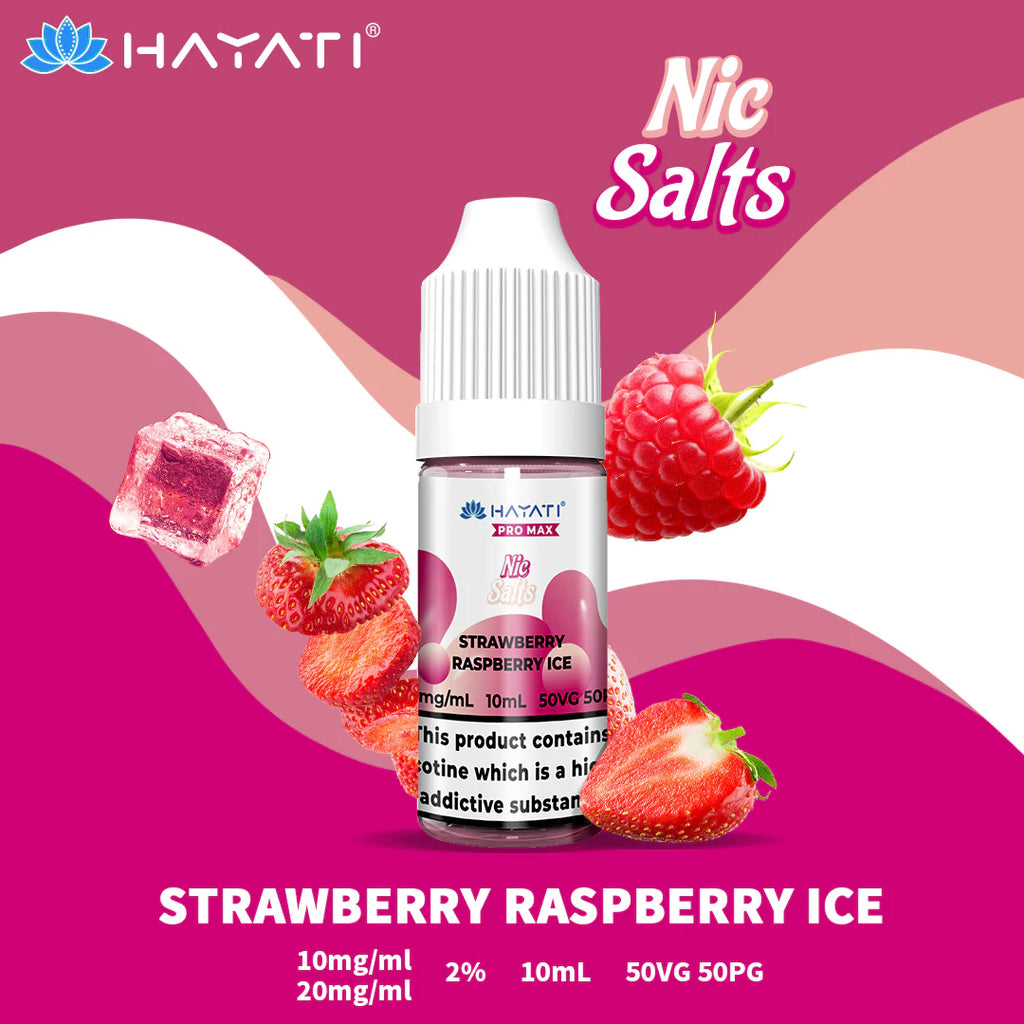 Hayati Pro Max Nic Salts Strawberry Raspberry Ice – My Vape Fusion