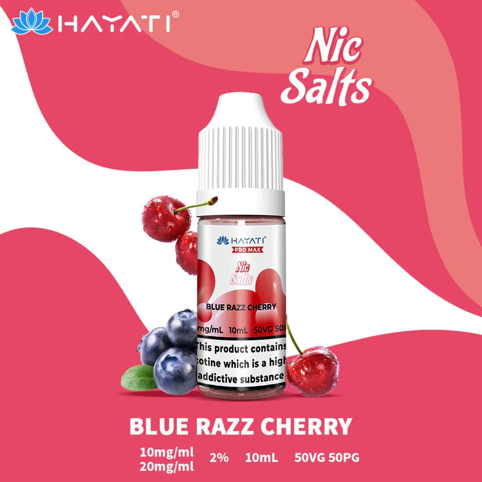 blue razz cherry hayati pro max Hayati Pro Max Nic Salts Blue Razz Cherry – My Vape Fusion